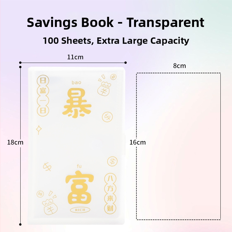 PP dangtelio taupymo užrašų knygelė, 100 lapų viršelis, 100 lapų talpa, kelionės dovana