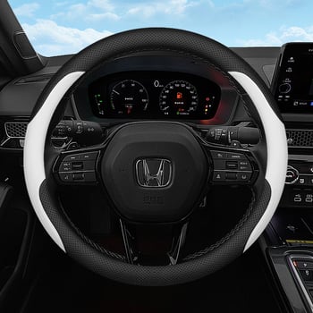 Husă pentru volan din piele Nappa pentru Honda Accord, Civic 11-a generație, CR-V, XRV – Stil simplu, Potrivit pentru toate anotimpurile, Montaj dedicat vehiculului