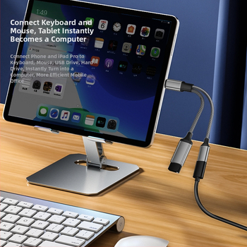Type-C docking hub 1-to-2 adaptor, USB proširenje, USB 2.0, bakreno jezgro