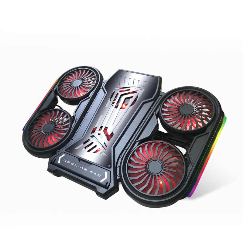 Лаптоп радиатор Q6 с 6 вентилатора, охлаждаща основа за ноутбуци, ултрабуци и плейбукове