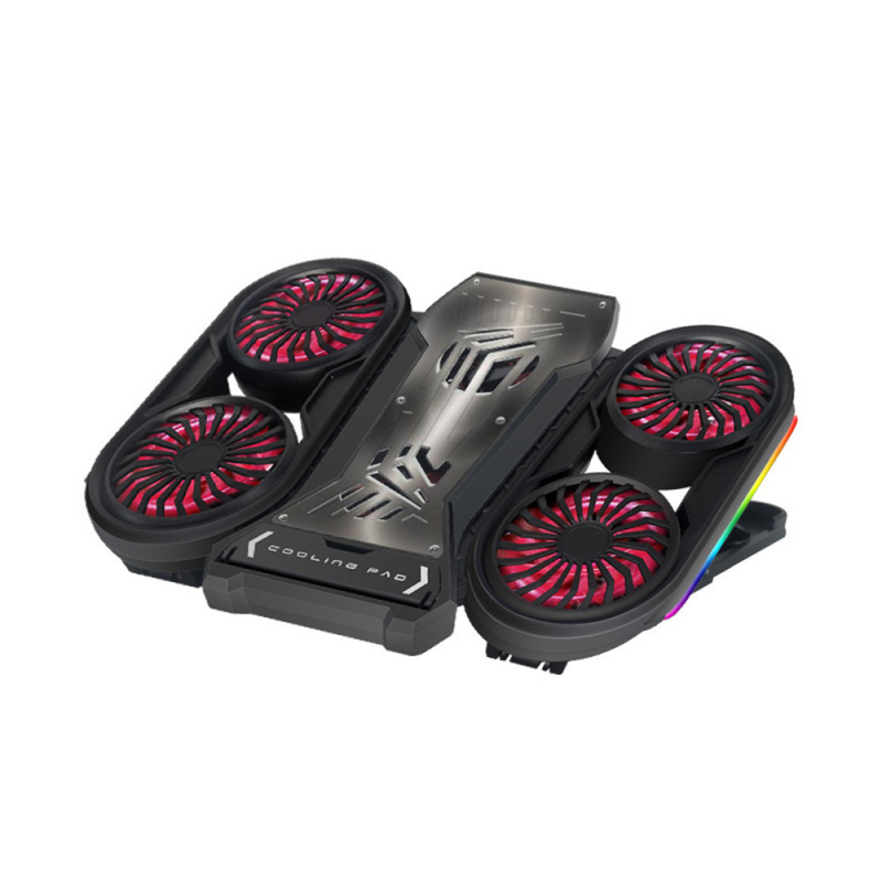 Лаптоп радиатор Q6 с 6 вентилатора, охлаждаща основа за ноутбуци, ултрабуци и плейбукове