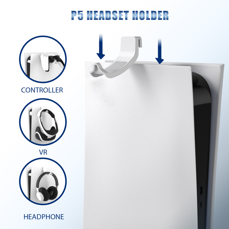 PS5 chladiaca základňa s integrovaným ventilátorom a nabíjačkou ovládača, háčik na slúchadlá, ABS materiál, 0,8 kg