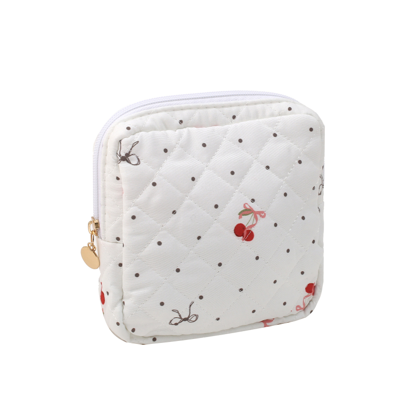 Τσάντα καλλυντικών μεγάλης χωρητικότητας με φλοράλ σχέδιο από βαμβάκι, επένδυση πολυεστέρα-βαμβάκι, φερμουάρ, αναπνεύσιμη, για οικιακή αποθήκευση προϊόντων περιποίησης δέρματος