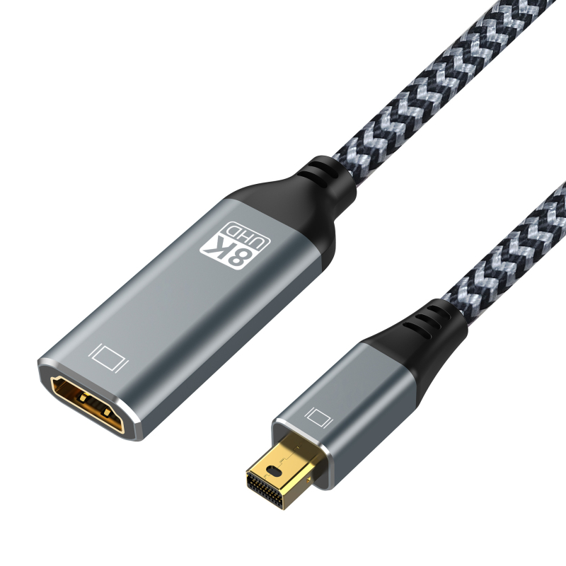 Mini DisplayPort na HDMI adapter kabel, bakreno jezgro, 32,4 Gbps, duljine 0,2–2 m, kompatibilno s računalima, monitorima, projektorima, televizorima, laptopima i Microsoft Surface
