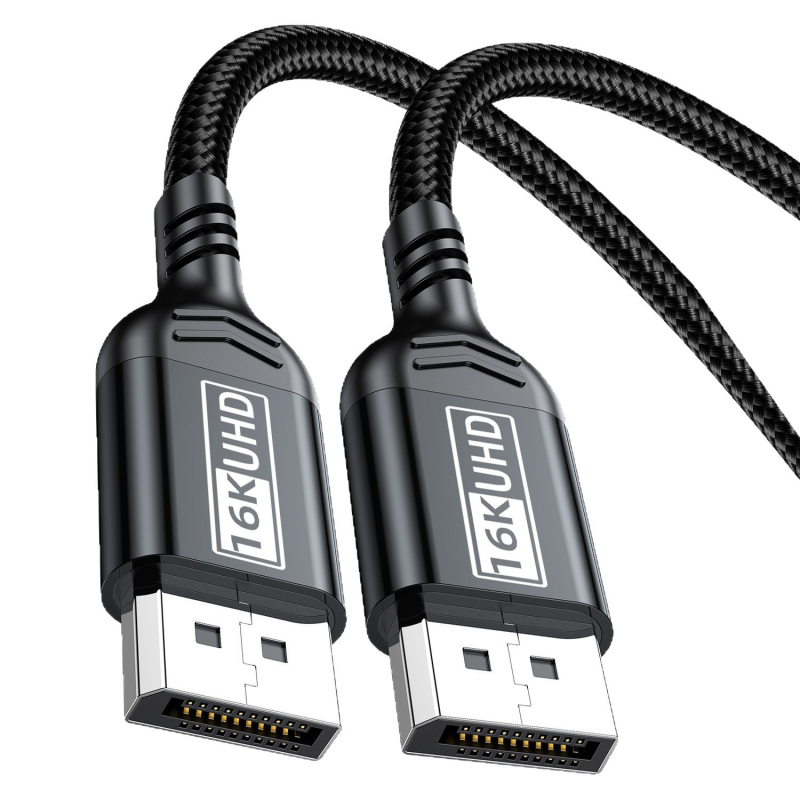 Καλώδιο DisplayPort DP 2.1, 16K Ultra HD, 80Gbps, συμβατό με 8K/4K
