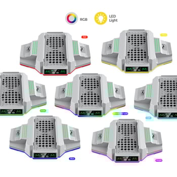Βάση ψύξης Xbox Series S με RGB φωτισμό, βάση φόρτισης χειριστή με μπαταρία, USB διεπαφή, ABS περίβλημα