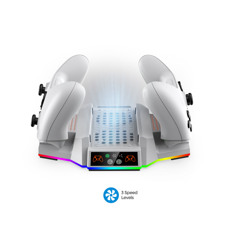 Βάση ψύξης Xbox Series S με RGB φωτισμό, βάση φόρτισης χειριστή με μπαταρία, USB διεπαφή, ABS περίβλημα