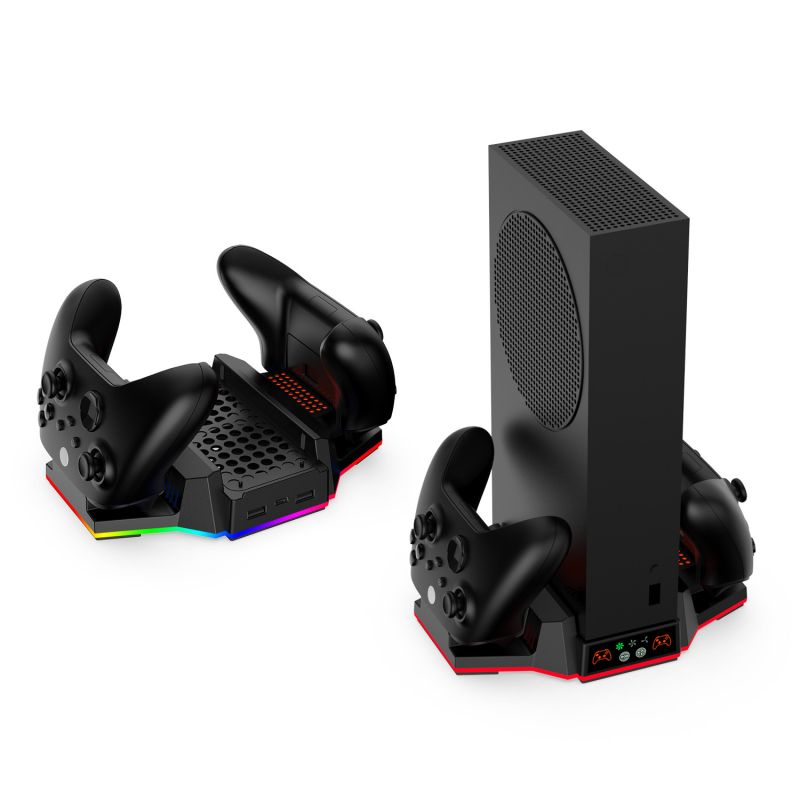 Βάση ψύξης Xbox Series S με RGB φωτισμό, βάση φόρτισης χειριστή με μπαταρία, USB διεπαφή, ABS περίβλημα