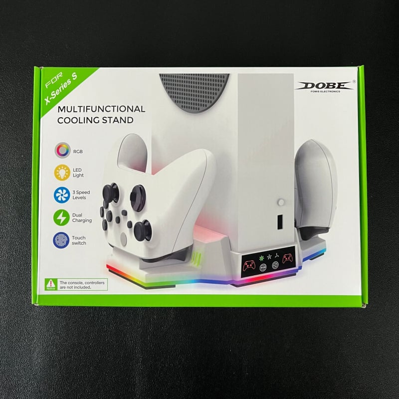 Βάση ψύξης Xbox Series S με RGB φωτισμό, βάση φόρτισης χειριστή με μπαταρία, USB διεπαφή, ABS περίβλημα
