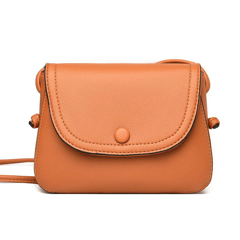 Ženska mini ovalna crossbody torbica, ulični stil, PU materijal, zatvaranje kapicom, unutarnji džepovi s zipom i džep za telefon