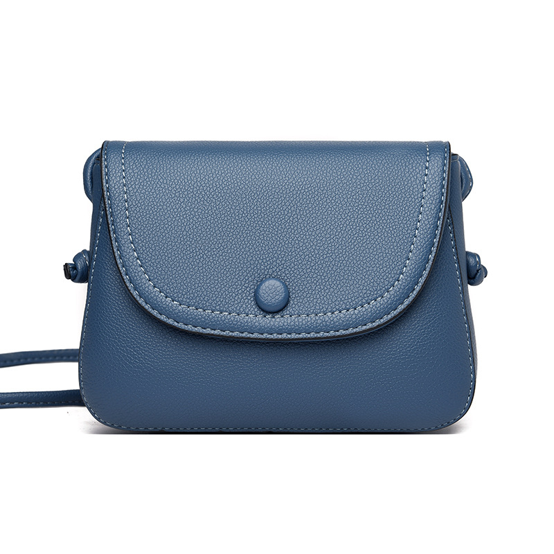 Ženska mini ovalna crossbody torbica, ulični stil, PU materijal, zatvaranje kapicom, unutarnji džepovi s zipom i džep za telefon