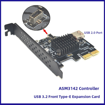 Adapterová karta s čipom ASMedia ASM3142, model PCE1U1E-A31, prenosová rýchlosť 1000 MB/s, rozhranie: iné