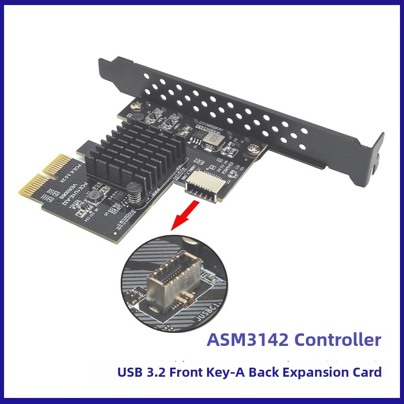 Adapterová karta s čipom ASMedia ASM3142, model PCE1U1E-A31, prenosová rýchlosť 1000 MB/s, rozhranie: iné