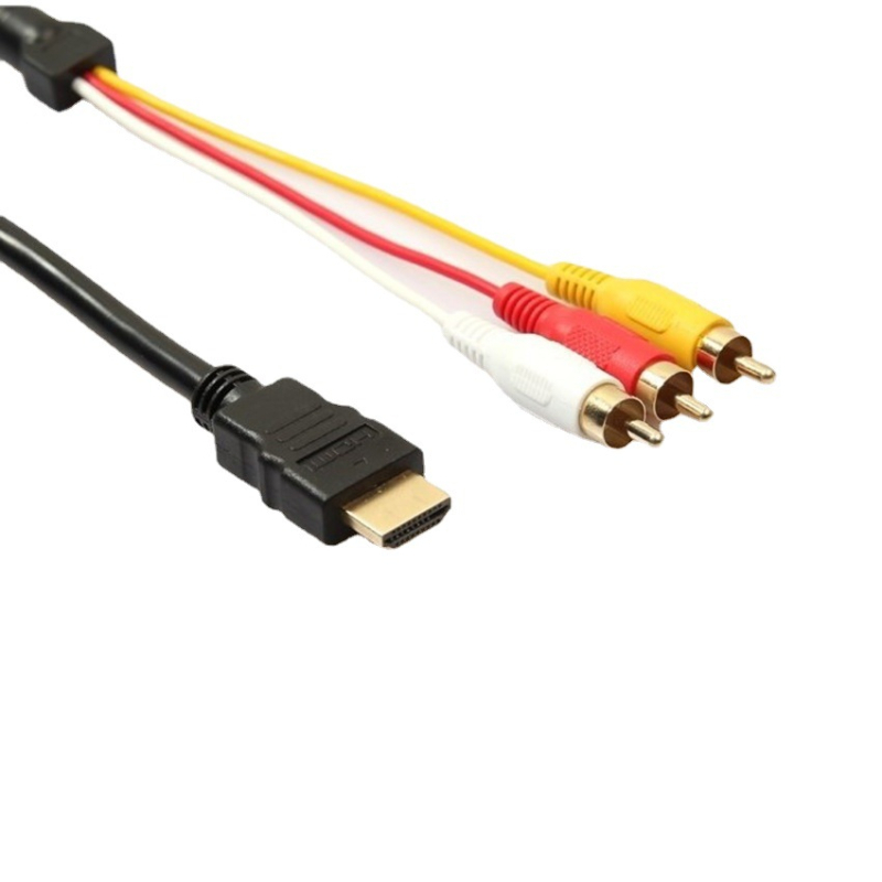 Cablu HDMI către AV, splitter 1 la 3, nucleu din cupru, fără cip, viteză de transmisie 30