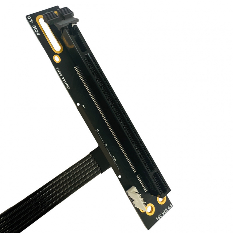 Adapter kabel M.2 NVMe Gen4 na PCIe 4.0 x4, srebrno preplæ/ženi jezgra vodiča, jednostrani konektor