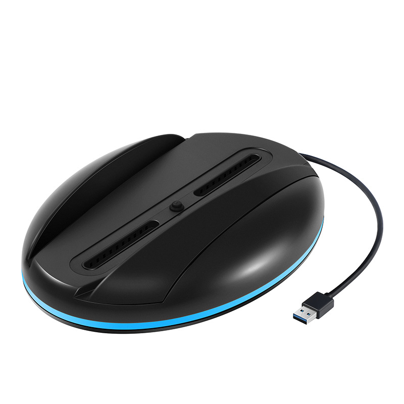 PS5 uspravna držač i rashladna baza – 2-u-1 nosač s RGB osvjetljenjem, USB povezivanje, ABS materijal, kompatibilan s PS5 Digital Edition i verzijom s optičkim pogonom