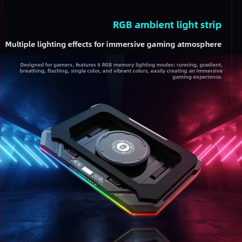 Gaming klēpjdatora dzesētājs — gaisa dzesēšana, klusais darbības režīms, saderīgs ar spēļu klēpjdatoriem