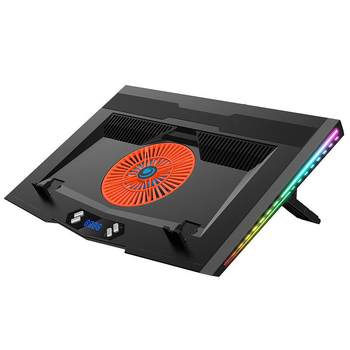 Ice Magic 9 лаптоп охладител радиатор, въздушно охлаждане, 5 вентилатора, метална мрежа + пластмаса