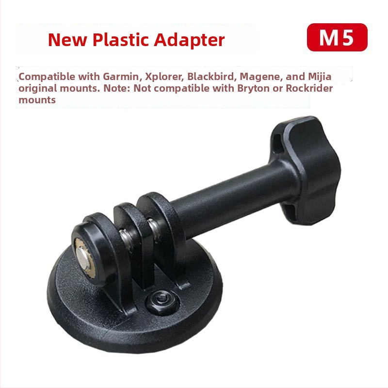 Velosipēdu datoru turētāja adapteris akcijas kamerām – bāze GoPro, Garmin, Insta360 (plastmasa, OEM)