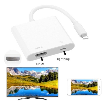 Adaptor Lightning la HDMI pentru iPhone | Interfață HDMI, conductor din cupru, lungime 16 cm, greutate 30 g
