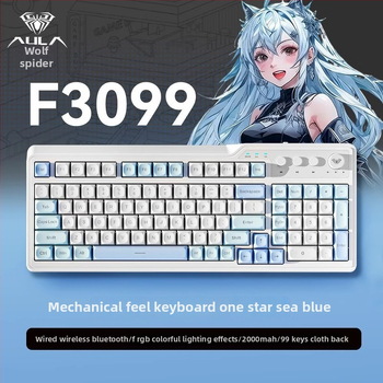 Wolf Spider F3099 prijenosna tipkovnica s numeričkim blokom, bežična, RGB pozadinsko osvjetljenje, ABS plast