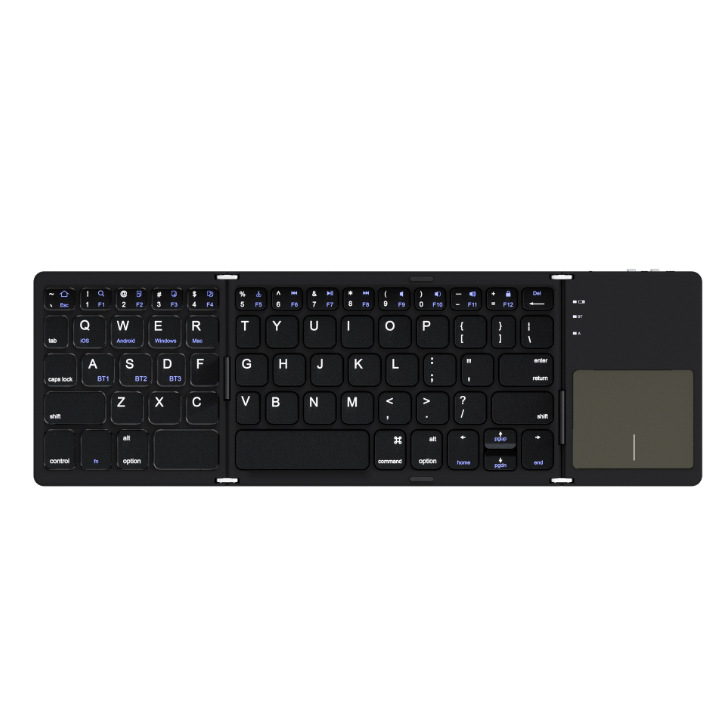 Сгъваема Bluetooth клавиатура с допир B033 PLUS – Bluetooth връзка, обхват 10 м, възможност за персонализация