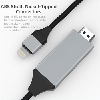 Adaptér Lightning na HDMI, bez napájania, kábel na zrkadlenie obrazovky pre iPhone, meď, 30 g