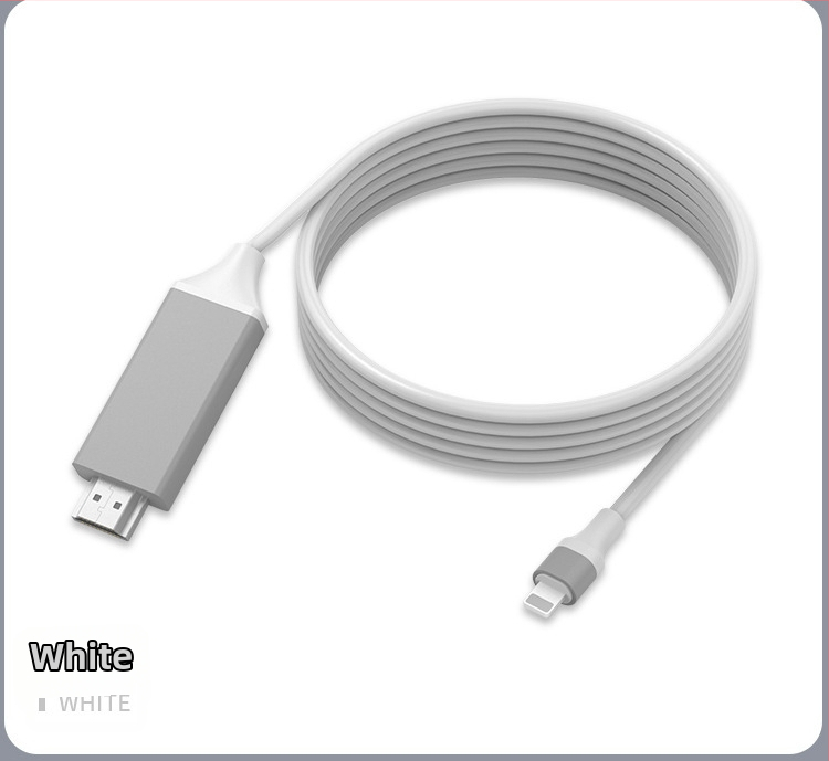 Adaptér Lightning na HDMI, bez napájania, kábel na zrkadlenie obrazovky pre iPhone, meď, 30 g