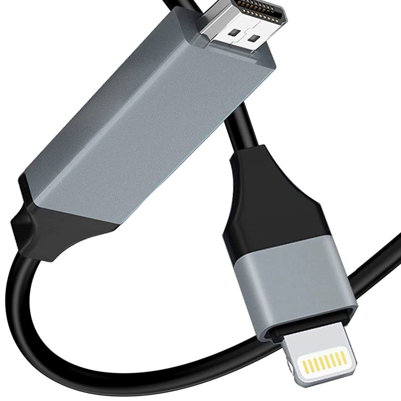 Adaptor Lightning la HDMI, alimentare zero, cablu oglindire ecran pentru iPhone, cupru, 30 g