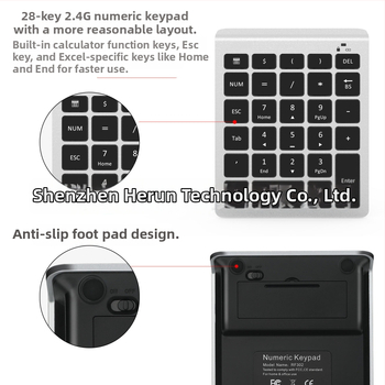 RF302 Bezdrôtová numerická klávesnica – 28 kláves, USB rozhranie, 2,4G bezdrôtové pripojenie, Plug-and-Play