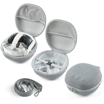 Meta Quest3 VR szemüveg tároló táska, ütés- és karcolásálló, könnyen hordozható, modell JYS-MQ007, anyag: Twill EVA