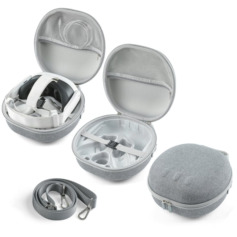 Meta Quest3 VR szemüveg tároló táska, ütés- és karcolásálló, könnyen hordozható, modell JYS-MQ007, anyag: Twill EVA