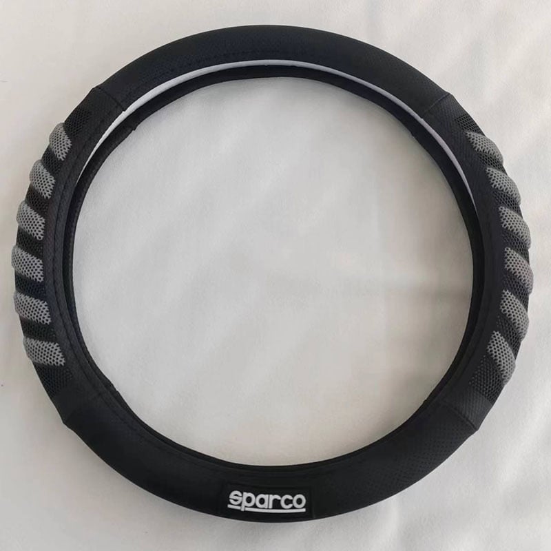 Bőrből készült kormánykerékborítás hímzéssel, négy évszakos univerzális illeszkedés, gépi varrással készítve, egyszerű felhelyezés