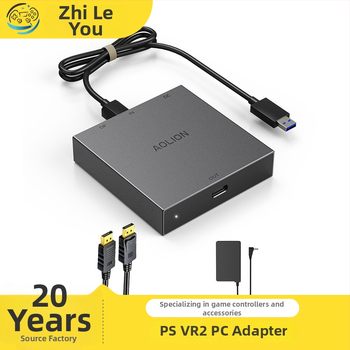 PS VR2 PC adapteru komplekts PC pārveidotājam, HDMI/DP interfeiss, USB-C savienojums, Ietver DP video kabeli, USB kabeli un 5V barošanas avots
