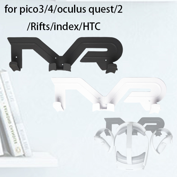 Zidni držač za Meta Quest 3 s žičanom vješalom – jednostavna ugradnja, PC+ABS, OEM obrada, otisak logotipa, 180 g, kompatibilno s PS VR2
