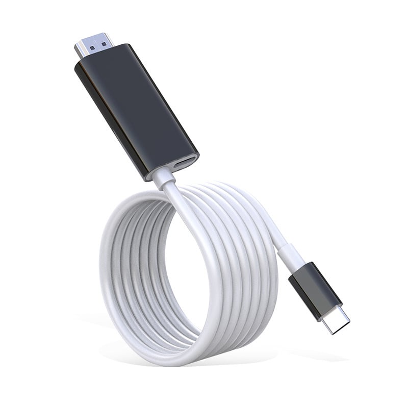 Switch 2-kompatibilis kijelzőprojekciós kábel, Type-C–HDMI, TV/monitorhoz, ABS + alumínium-cuprium ötvözet, nikkelezett