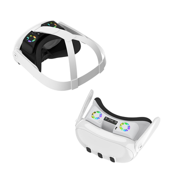 VR rashladni ventil za Meta Quest 3 s RGB svjetlima i maskom za zatamnjivanje — ABS kućište, USB-C sučelje, 178 g, uključuje RGB kućicu za hlađenje naoala, spužastu podlogu, masku za nos, kabel za napajanje