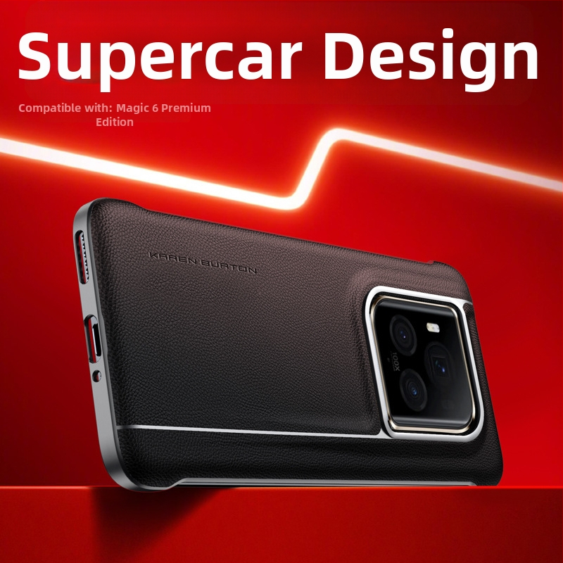 Carcasă pentru telefon pentru Honor Magic6 Zhizhen — piele naturală, ultra-subțire, fără ramă, protecție anti-cădere, disipare căldură, anti-amprentă