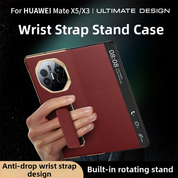 Huawei Mate X5 flip-top vāciņš, mākslīgā āda, elektroplēšana, biznesa stils