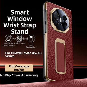 Huawei Mate X5 flip-top vāciņš, mākslīgā āda, elektroplēšana, biznesa stils