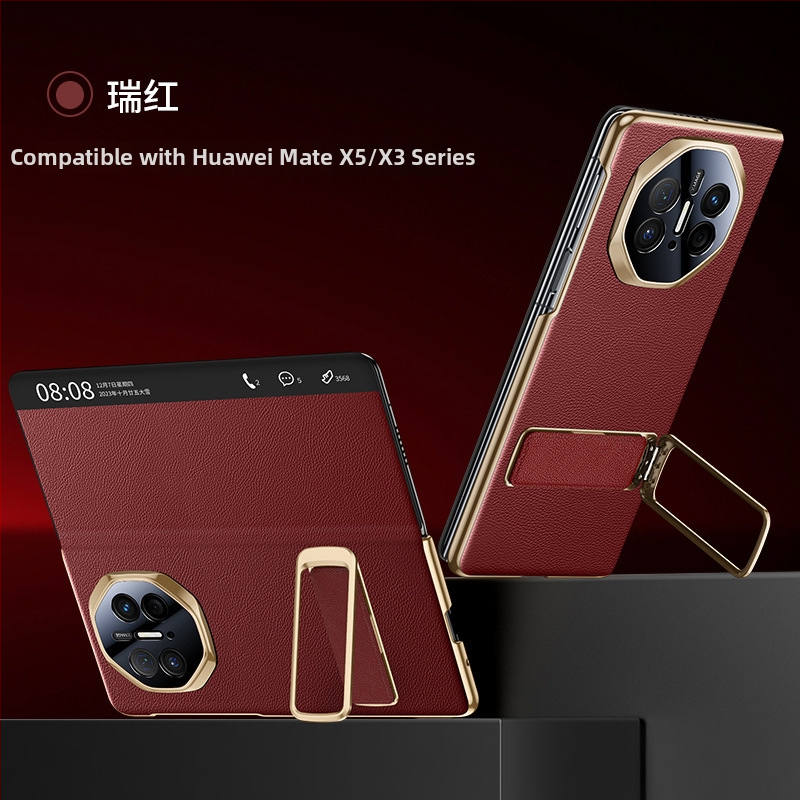 Huawei Mate X5 flip-top vāciņš, mākslīgā āda, elektroplēšana, biznesa stils