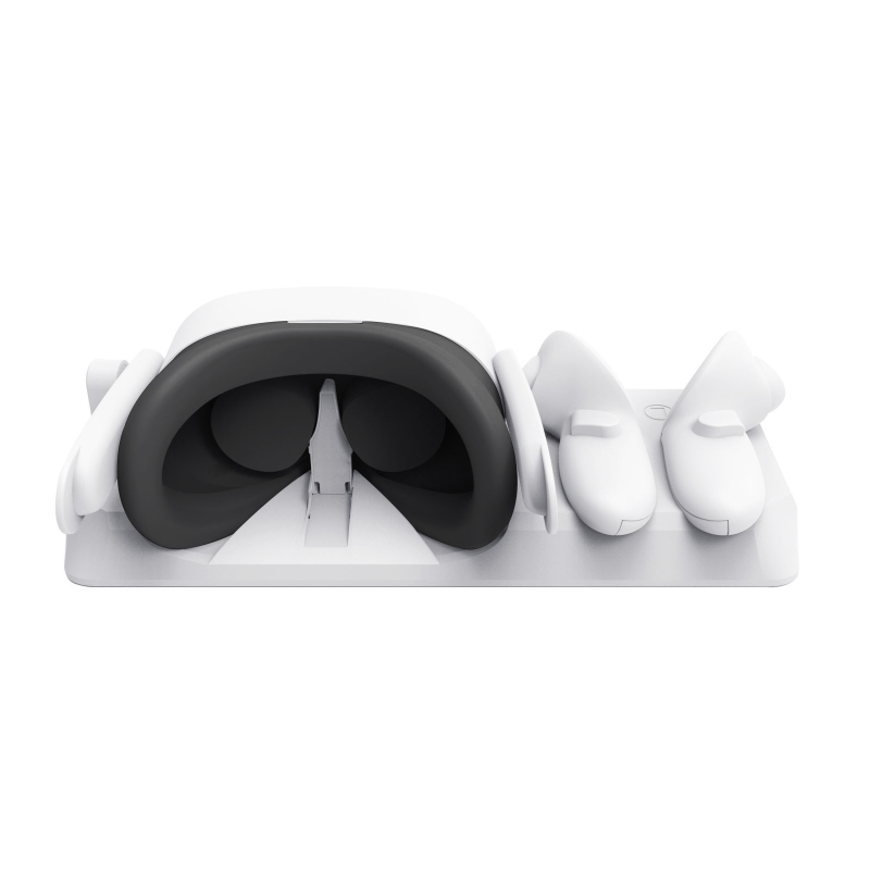 Punjačka baza za Meta Quest 3S VR kacigu i kontrolore s RGB rasvjetom; USB-C priključak, ABS materijal, kompatibilno s Quest 3S, težina 593 g