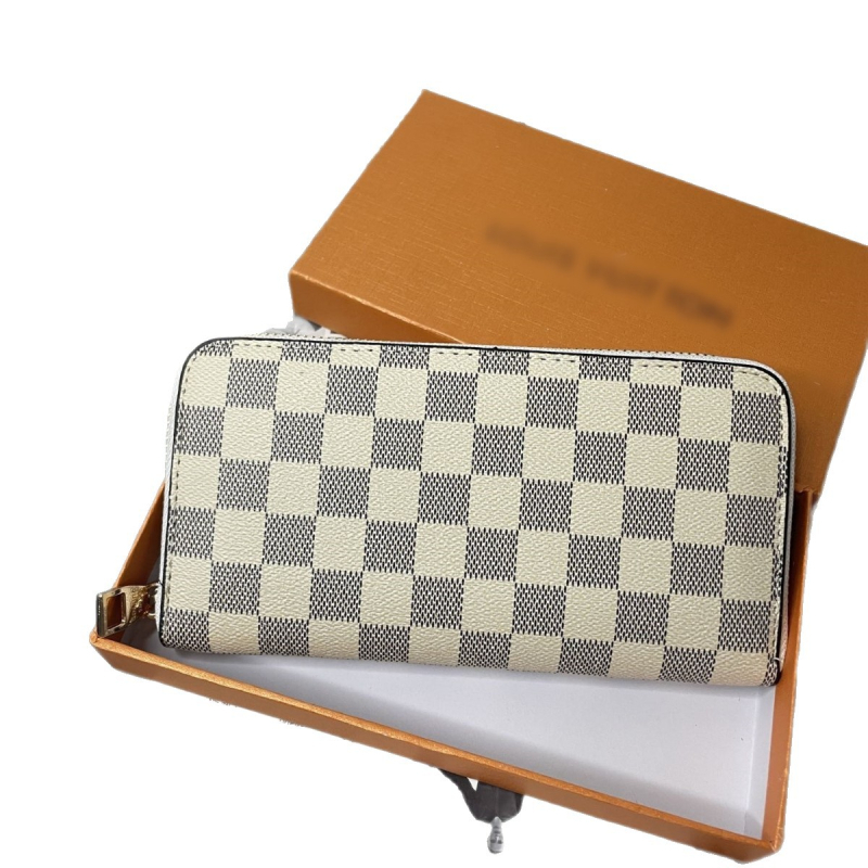 Duga ženska novčanik na zip, PU koža, urbani minimalistički stil, uzorak s slovima, podstava od sintetičke kože, izuzetno lagan, otporan na habanje, zaštita od krađe