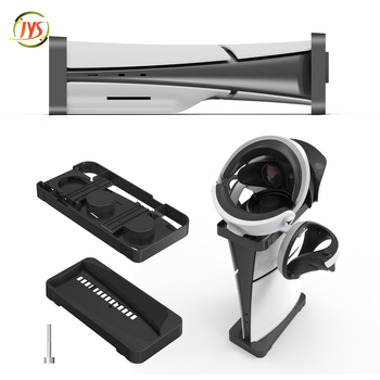 JYS PS5 Slim stolný horizontálny stojan s uložením konzoly, háčikom na slúchadlá a VR úložiskom — Model JYS-P5178, Typ-C rozhranie