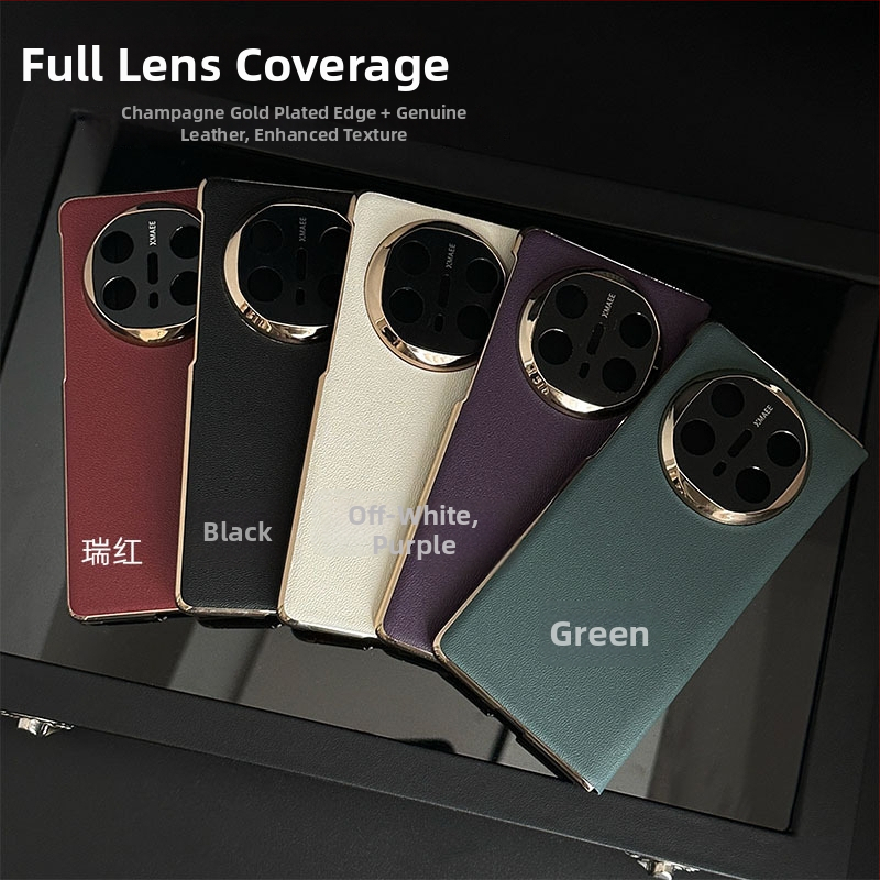 Huawei MateX6 aizsargkalvs ar pilnu kameru aizsardzību, īsta āda, elektrogalvanizēts apdare, izturīgs pret triecieniem un kritieniem, siltuma vadība