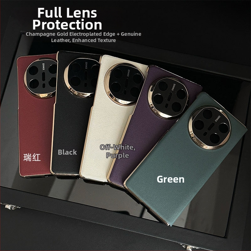 Huawei MateX6 aizsargkalvs ar pilnu kameru aizsardzību, īsta āda, elektrogalvanizēts apdare, izturīgs pret triecieniem un kritieniem, siltuma vadība