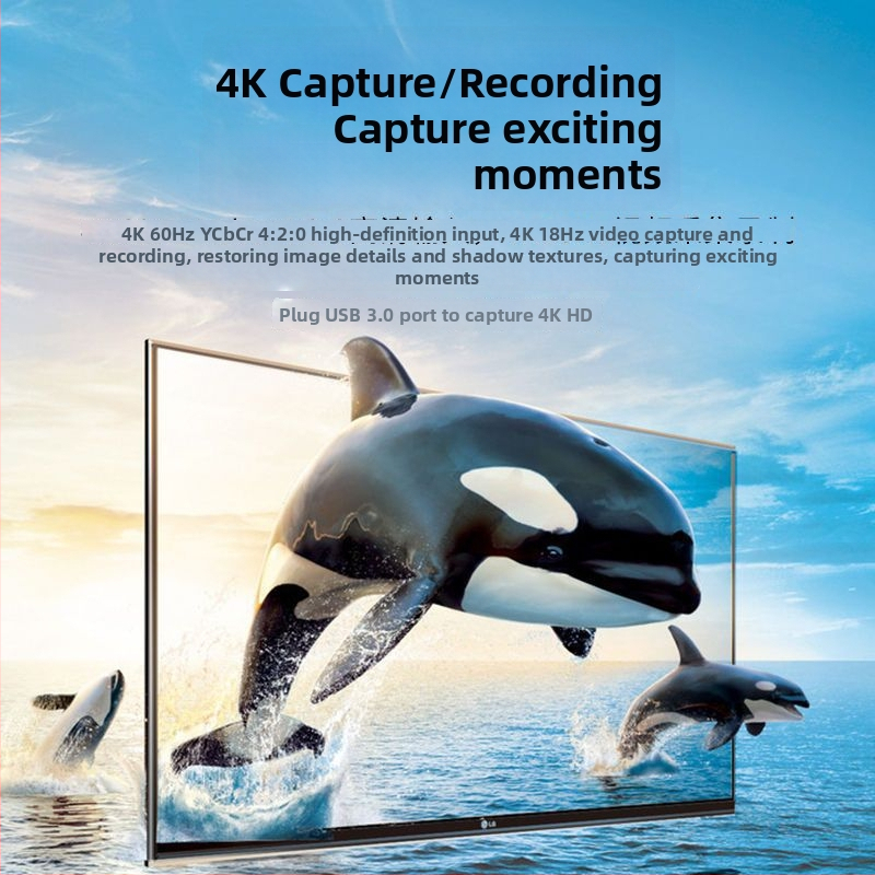 HDMI na Type-C karta na zachytávanie videa, USB 3.0, 4K, pre PC, mobilný telefón a tablet
