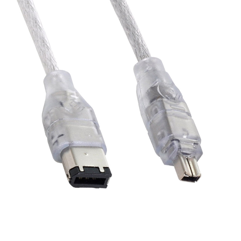 Cablu FireWire IEEE 1394 de la 4 pini la 6 pini pentru camere DV și carduri de captură, 1.5 m, conductor din cupru, cablu adaptor