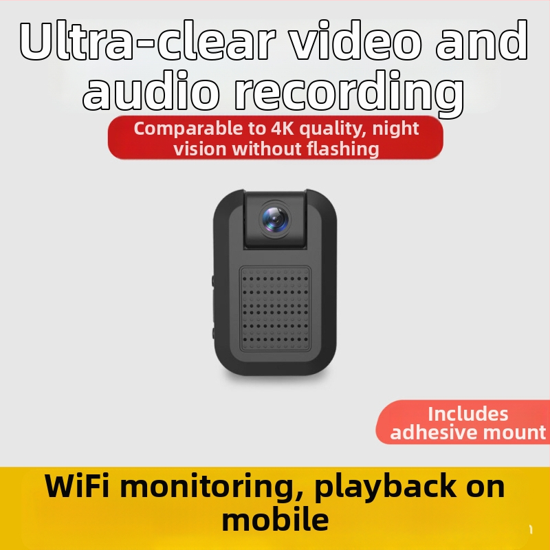 Mājas bezvadu uzraudzības mini kamera ar Wi‑Fi attālo piekļuvi, 1080p plata leņķis, TF karšu atbalsts, mobilā lietotne