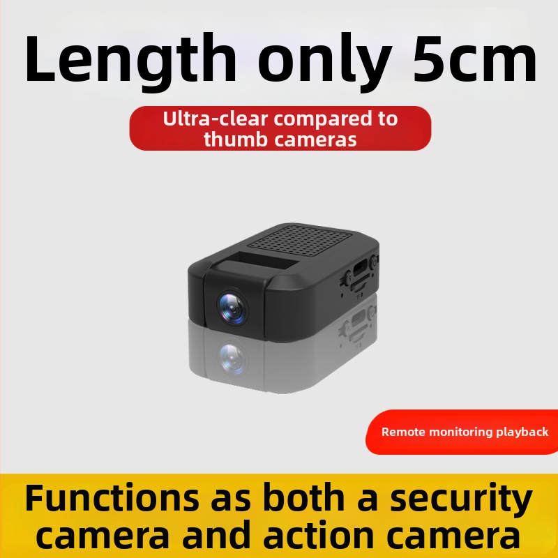 Namų belaidė stebėjimo mini kamera su Wi‑Fi nuotoline prieiga, 1080p plačiaus kampu, TF kortelės palaikymas, mobilioji programa